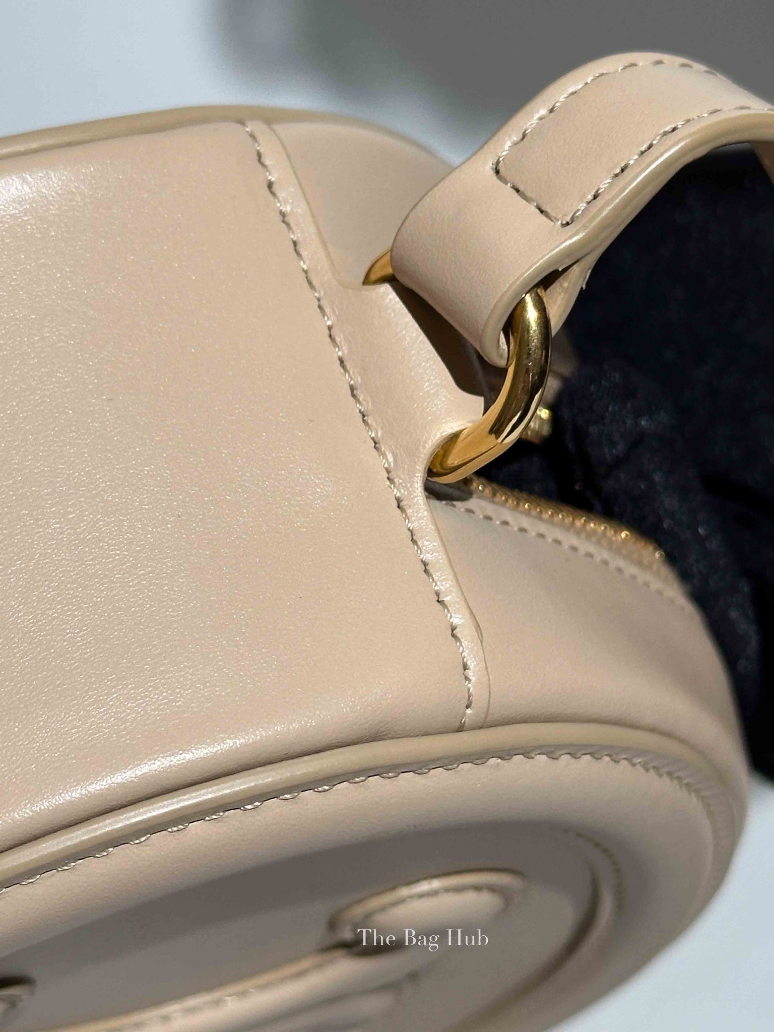 Celine Nude Leather Oval Crossbody Bag