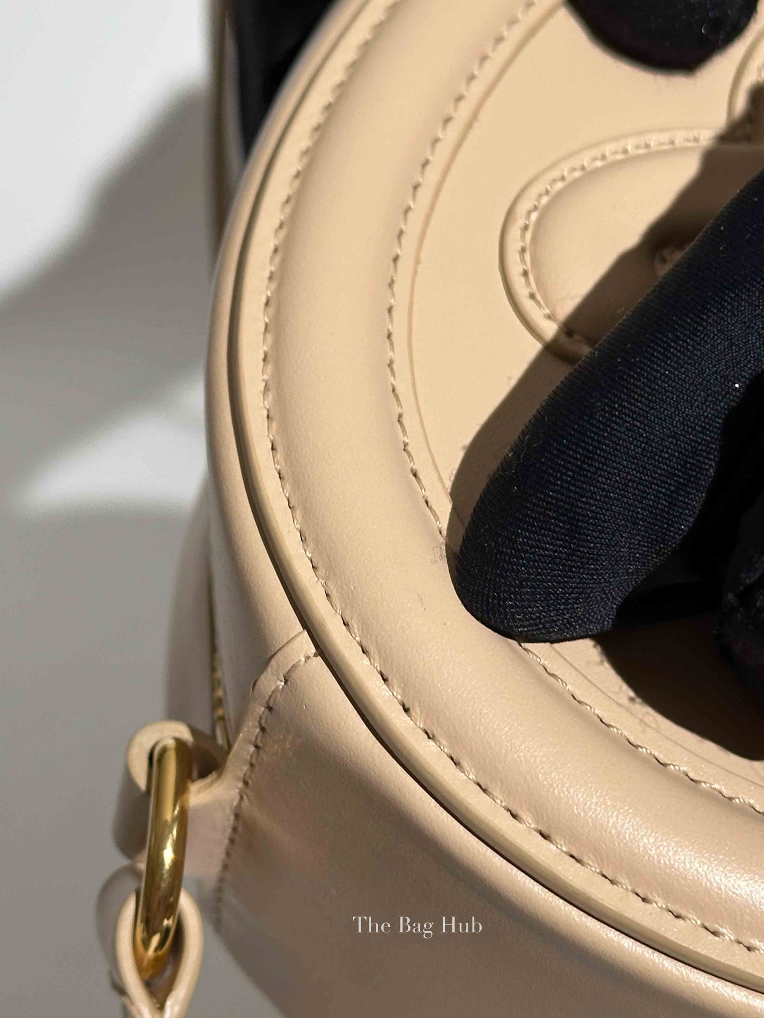 Celine Nude Leather Oval Crossbody Bag