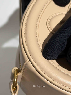 Celine Nude Leather Oval Crossbody Bag