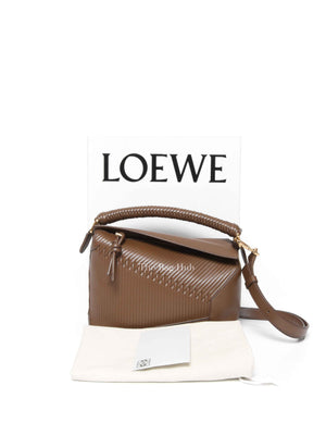 Loewe Almond Leather Puzzle Edge Small Bag