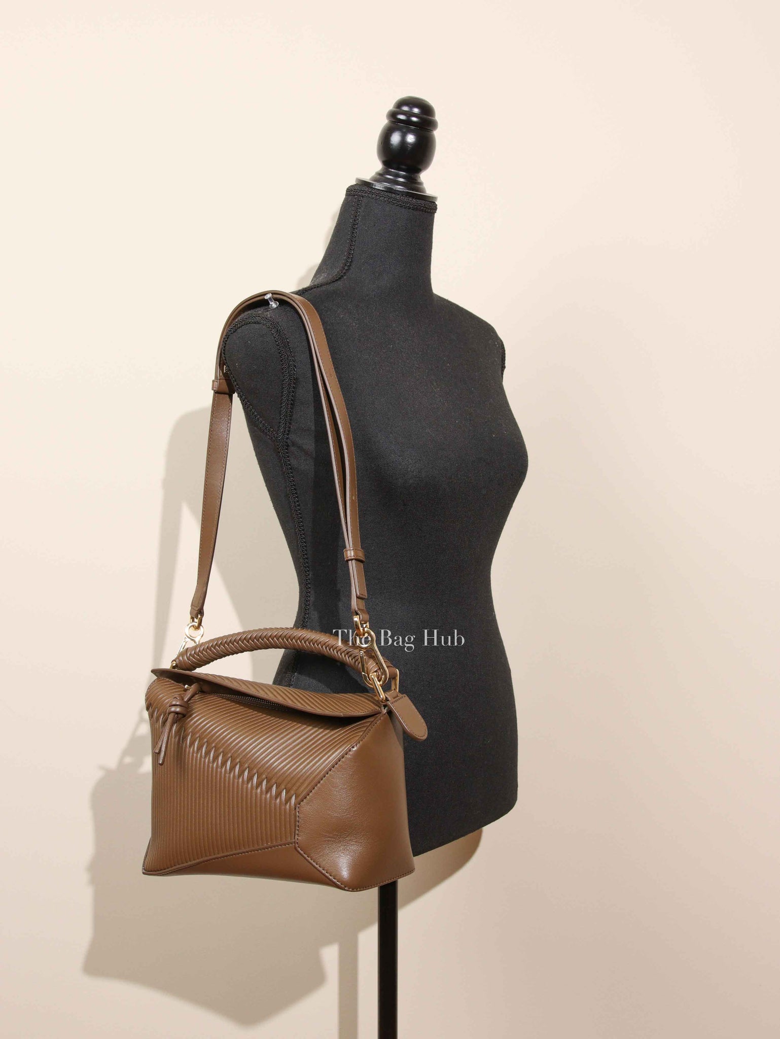 Loewe Almond Leather Puzzle Edge Small Bag