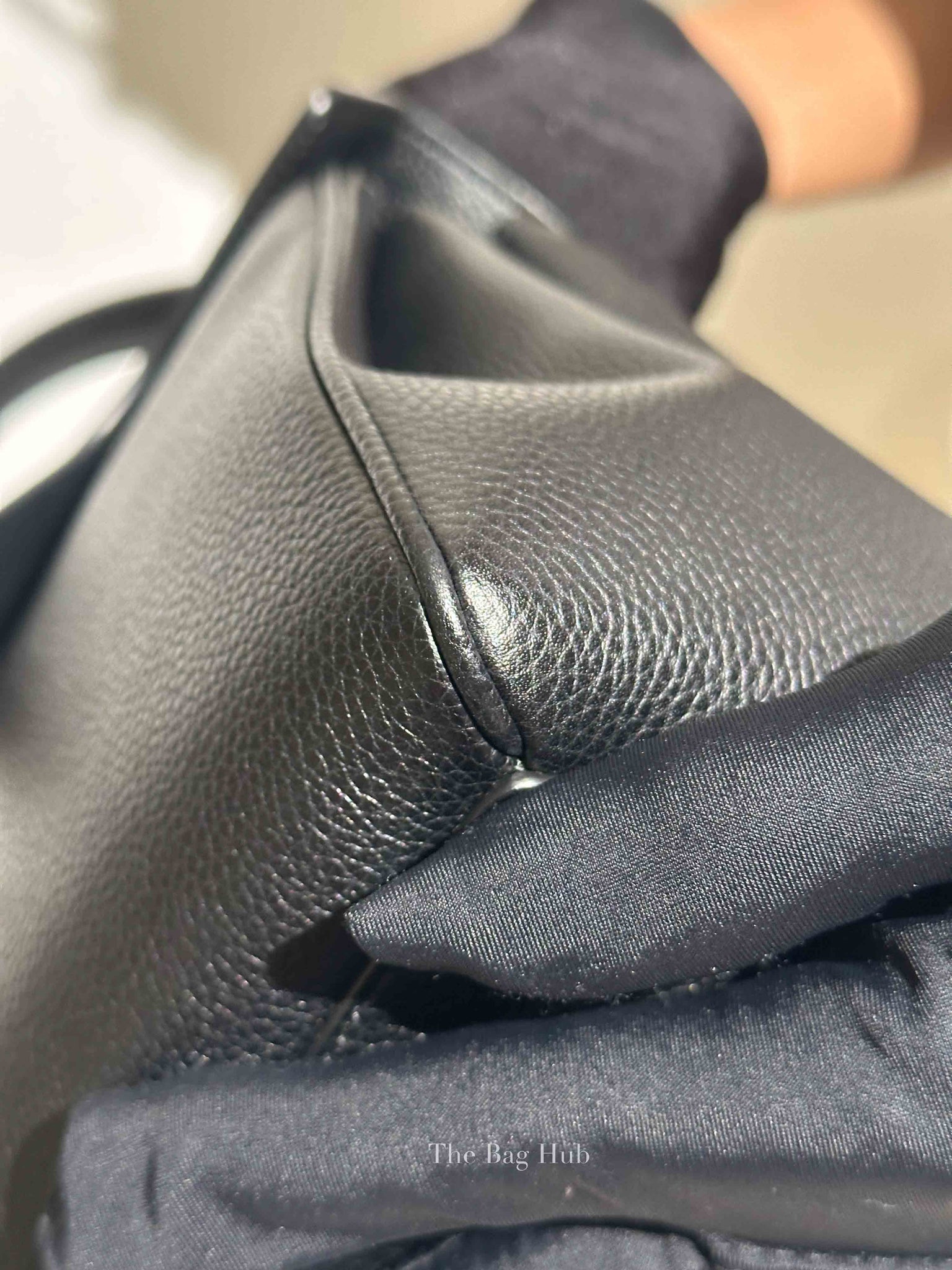 Celine Black Grained Leather Small 16 Top Handle Shoulder Bag