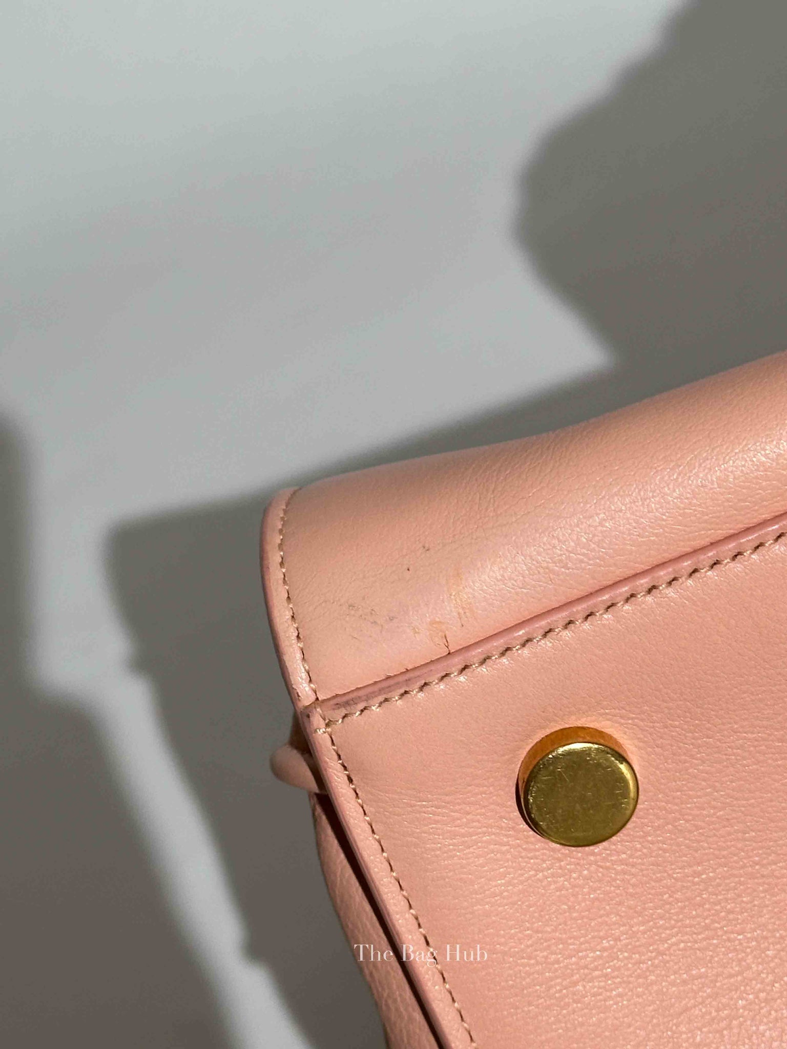 Saint Laurent Light Pink Leather Large Sac De Jour Bag