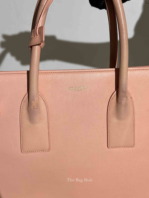 Saint Laurent Light Pink Leather Large Sac De Jour Bag