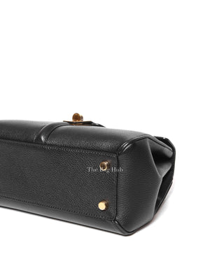 Celine Black Grained Leather Small 16 Top Handle Shoulder Bag