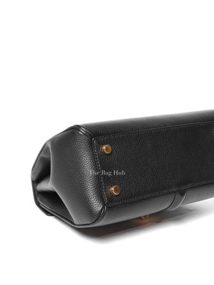 Celine Black Grained Leather Small 16 Top Handle Shoulder Bag