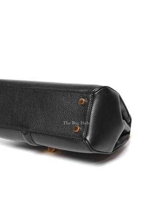 Celine Black Grained Leather Small 16 Top Handle Shoulder Bag
