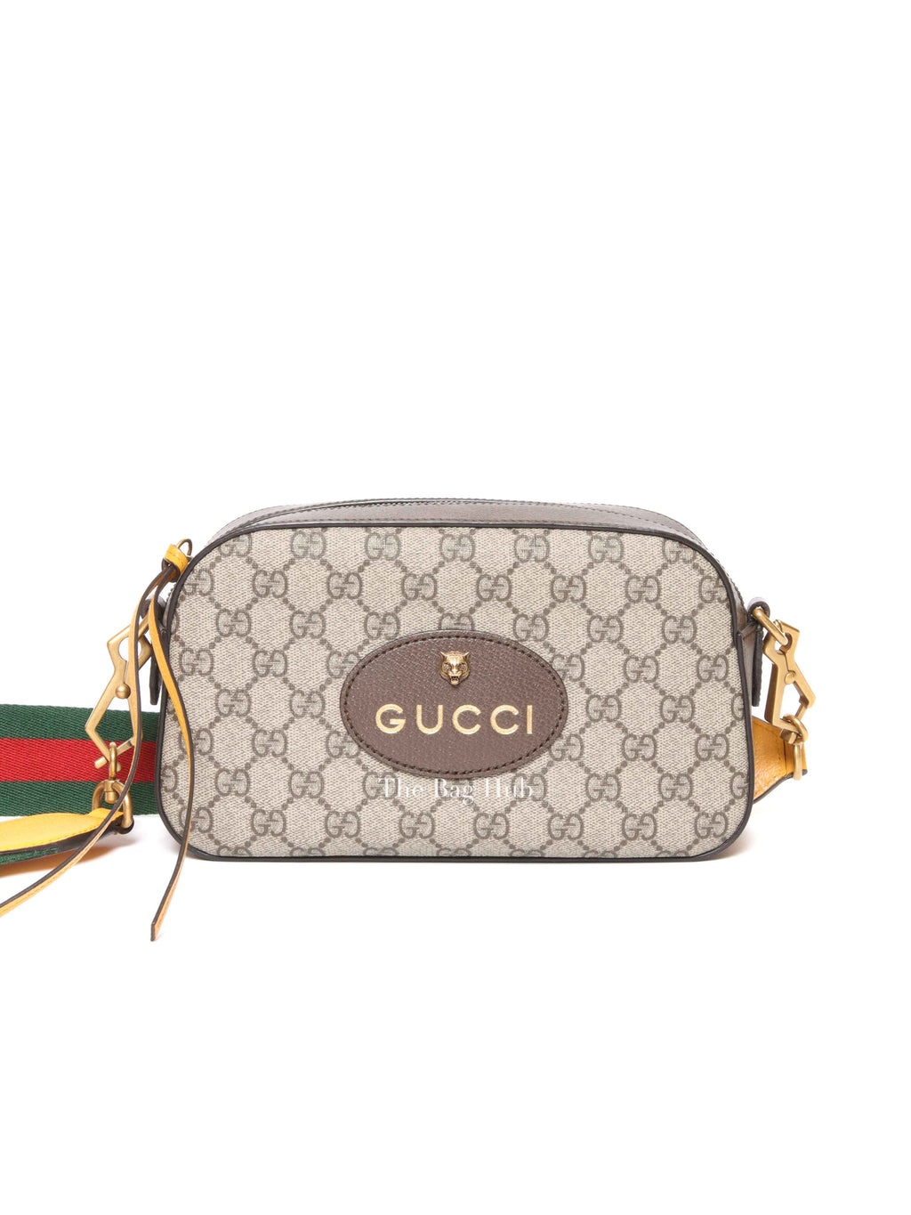 Gucci Beige New Acero Crop GG Supreme Monogram Web Neo Vintage Shoulder Bag