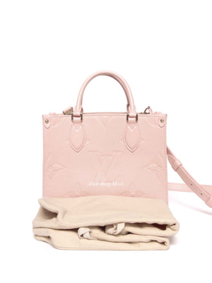 Louis Vuitton Pink Opale Monogram Empreinte Leather  OnTheGo PM Bag