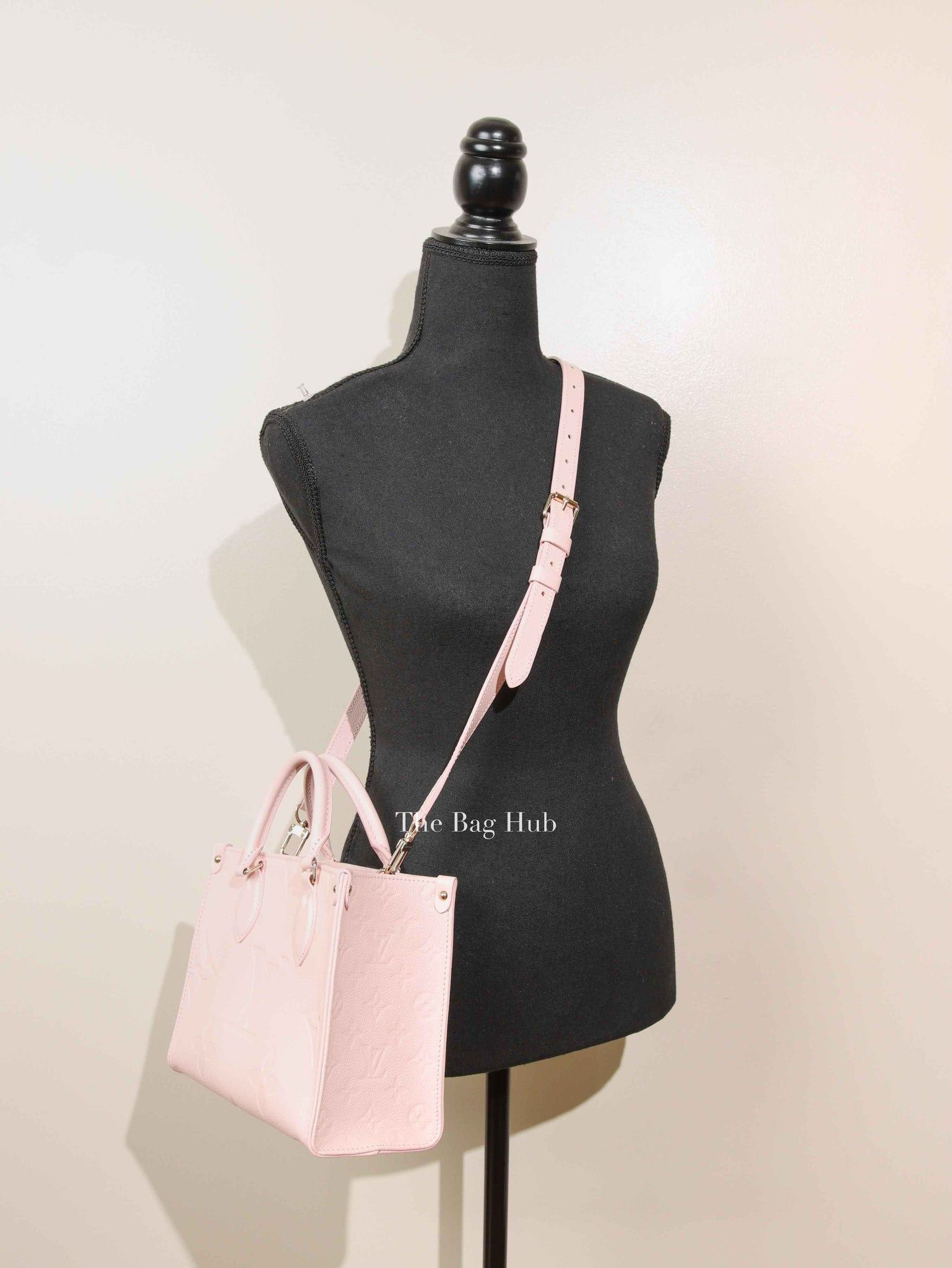 Louis Vuitton Pink Opale Monogram Empreinte Leather  OnTheGo PM Bag