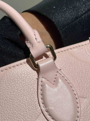 Louis Vuitton Pink Opale Monogram Empreinte Leather  OnTheGo PM Bag