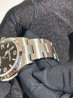 Rolex Black Dial Oystersteel Perpetual Explorer 36mm Self-Winding Watch