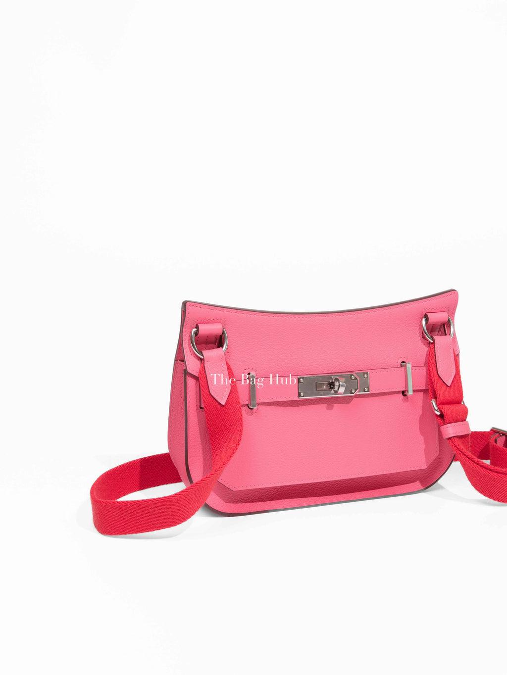 Hermes Rose Azalee/Rouge Pivoine Evercolor Mini Jypsiere Bag