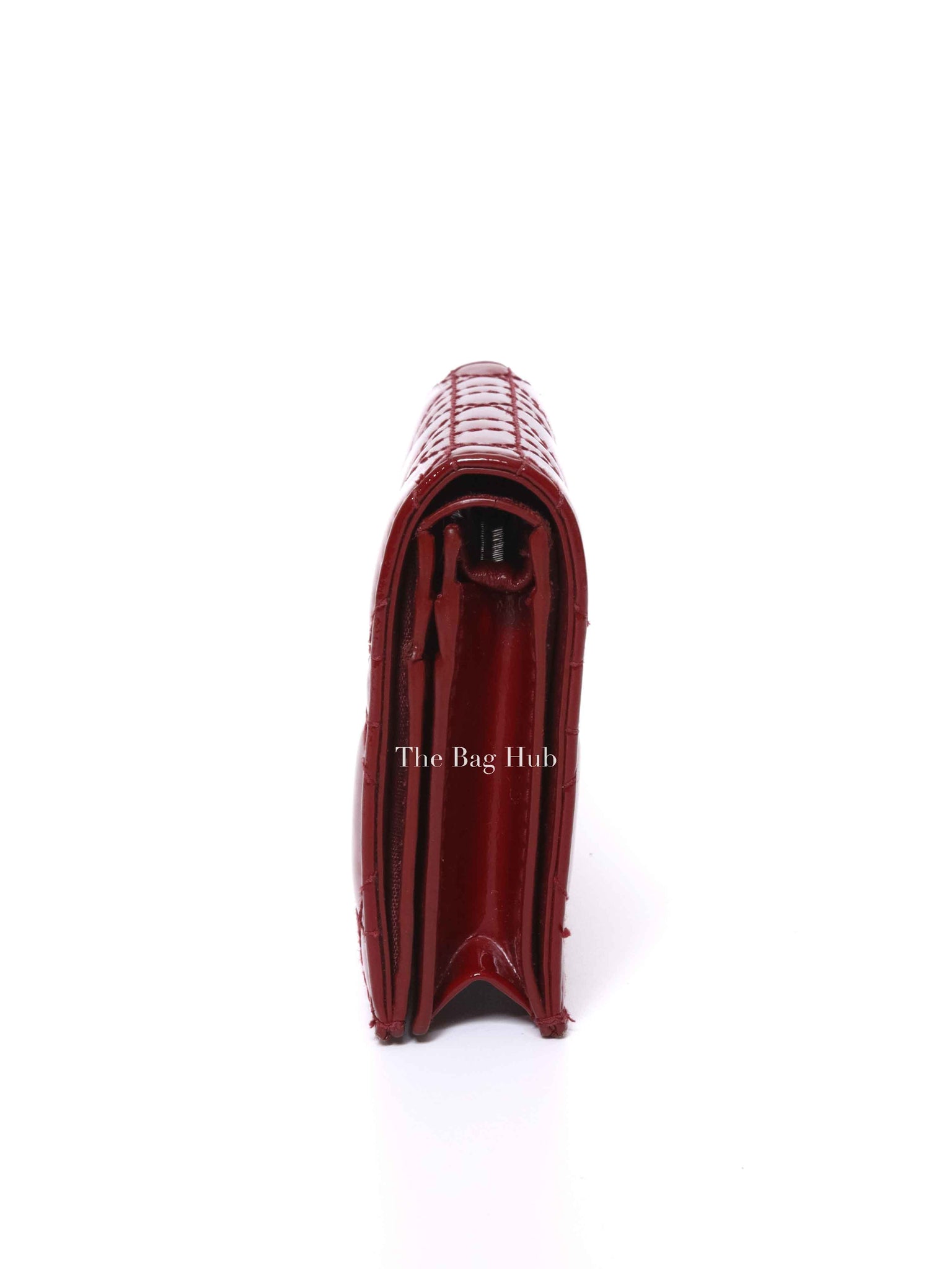 Dior Red Patent Cannage Mini Lady Dior Wallet