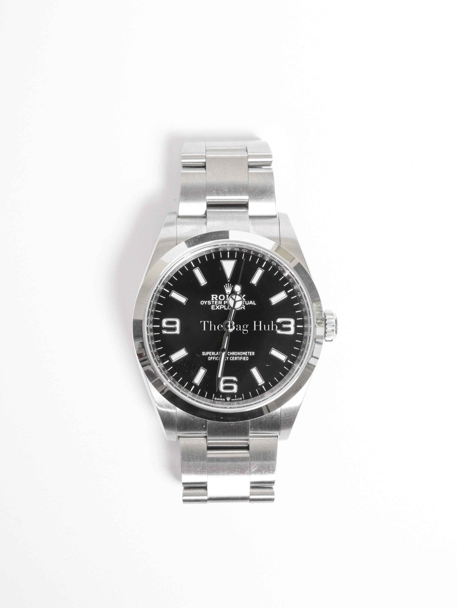 Rolex Black Dial Oystersteel Perpetual Explorer 36mm Self-Winding Watch