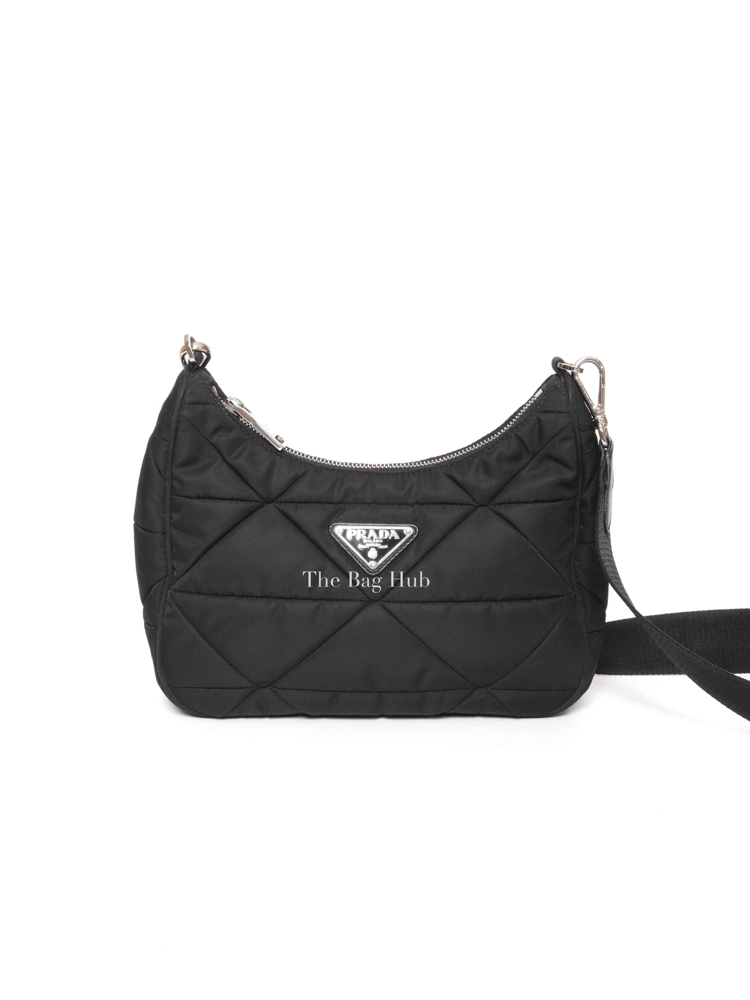 Prada Black Padded Re-Nylon Shoulder Bag