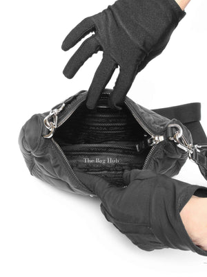 Prada Black Padded Re-Nylon Shoulder Bag