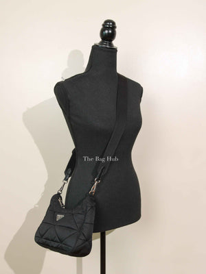 Prada Black Padded Re-Nylon Shoulder Bag