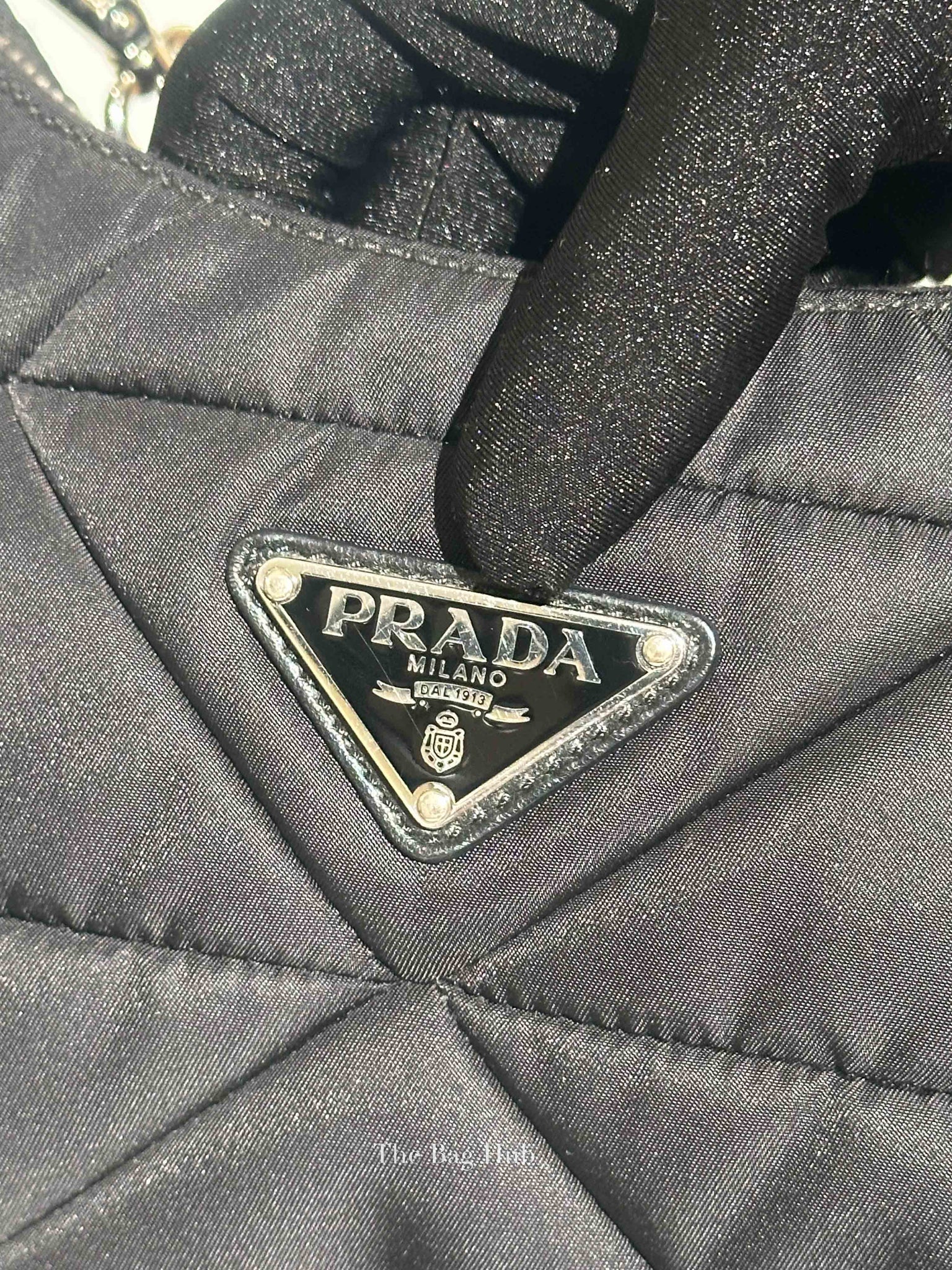 Prada Black Padded Re-Nylon Shoulder Bag