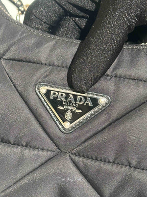Prada Black Padded Re-Nylon Shoulder Bag