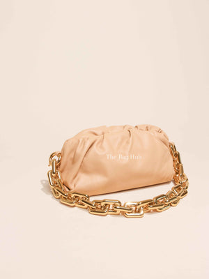 Bottega Veneta Almond Calfskin Chain Pouch Bag