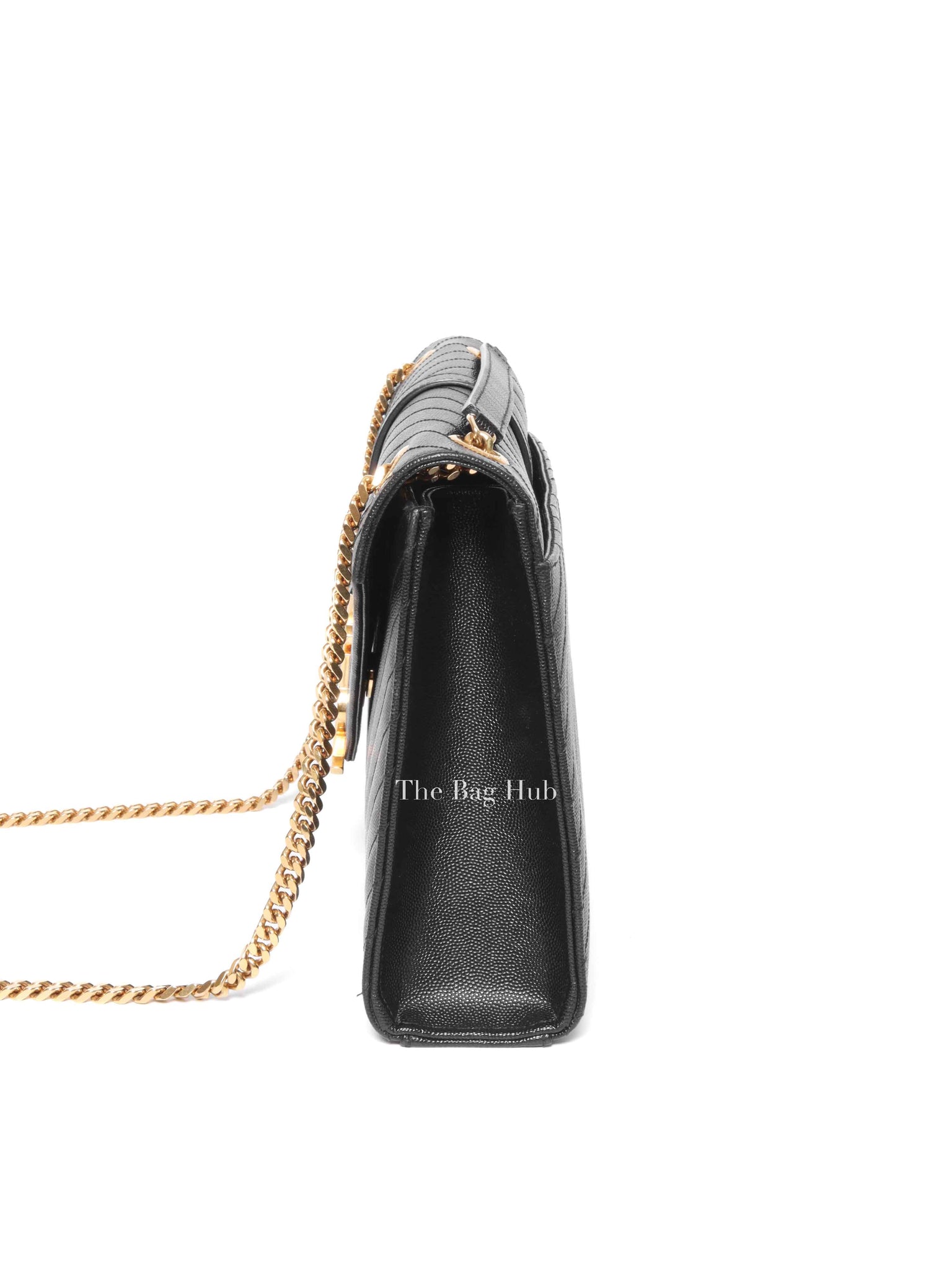 Saint Laurent Black Matelasse Leather Large Cassandre Flap Bag