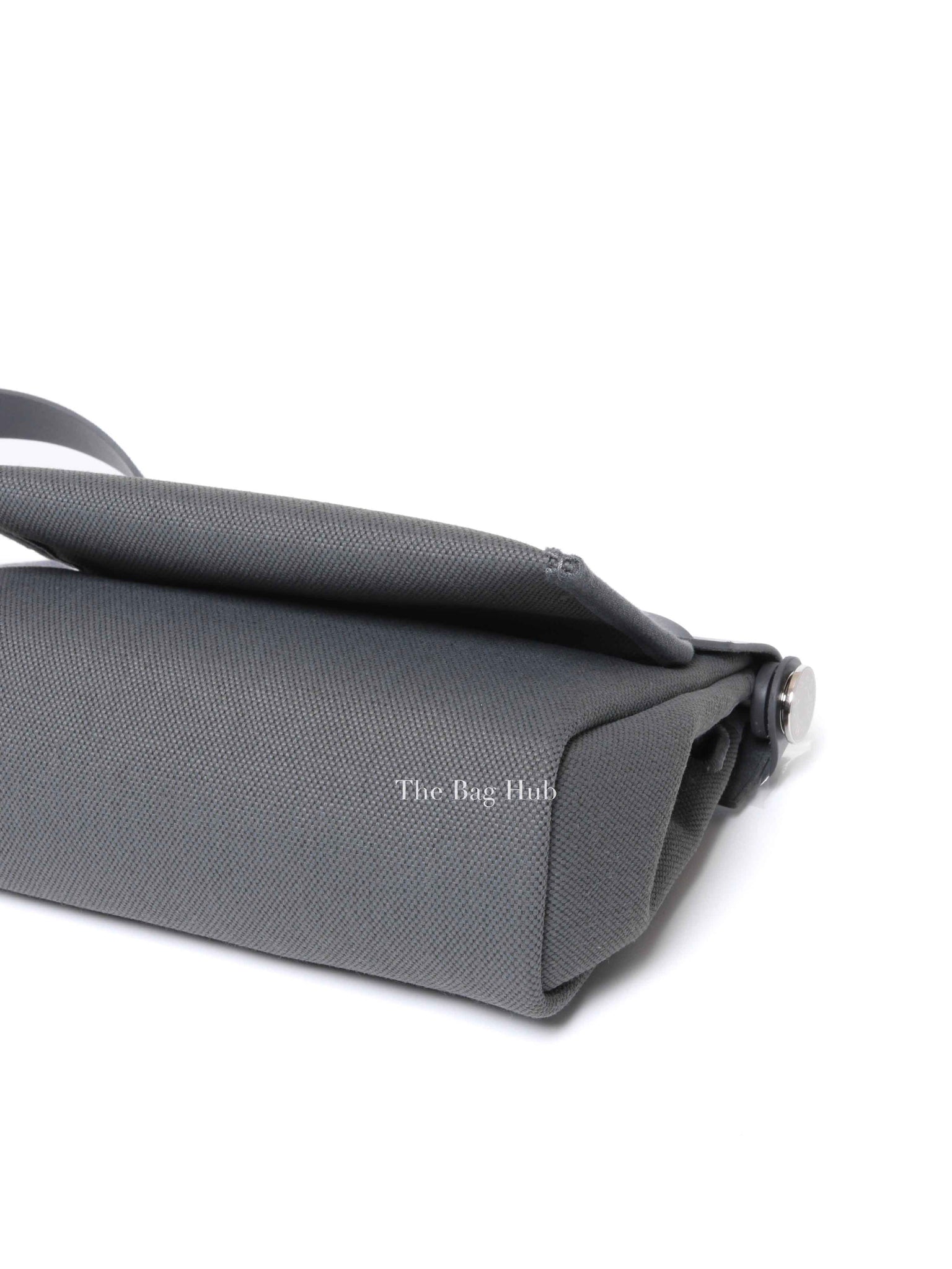 Hermes Ardoise Military Toile/Vache Hunter Leather Herbag Zip 20 PHW