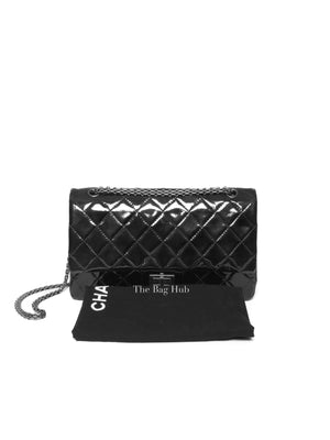 Chanel Dark Green Quilted Patent Leather 2.55 Reissue Classic 227 Jumbo Flap Bag