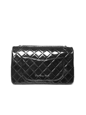 Chanel Dark Green Quilted Patent Leather 2.55 Reissue Classic 227 Jumbo Flap Bag