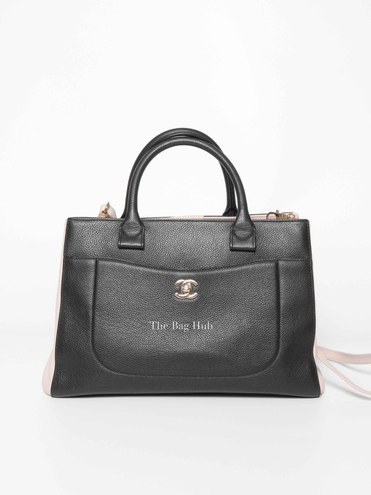 Chanel Two Tone Leather Large Neo Executive Shopper Small Tote GHW