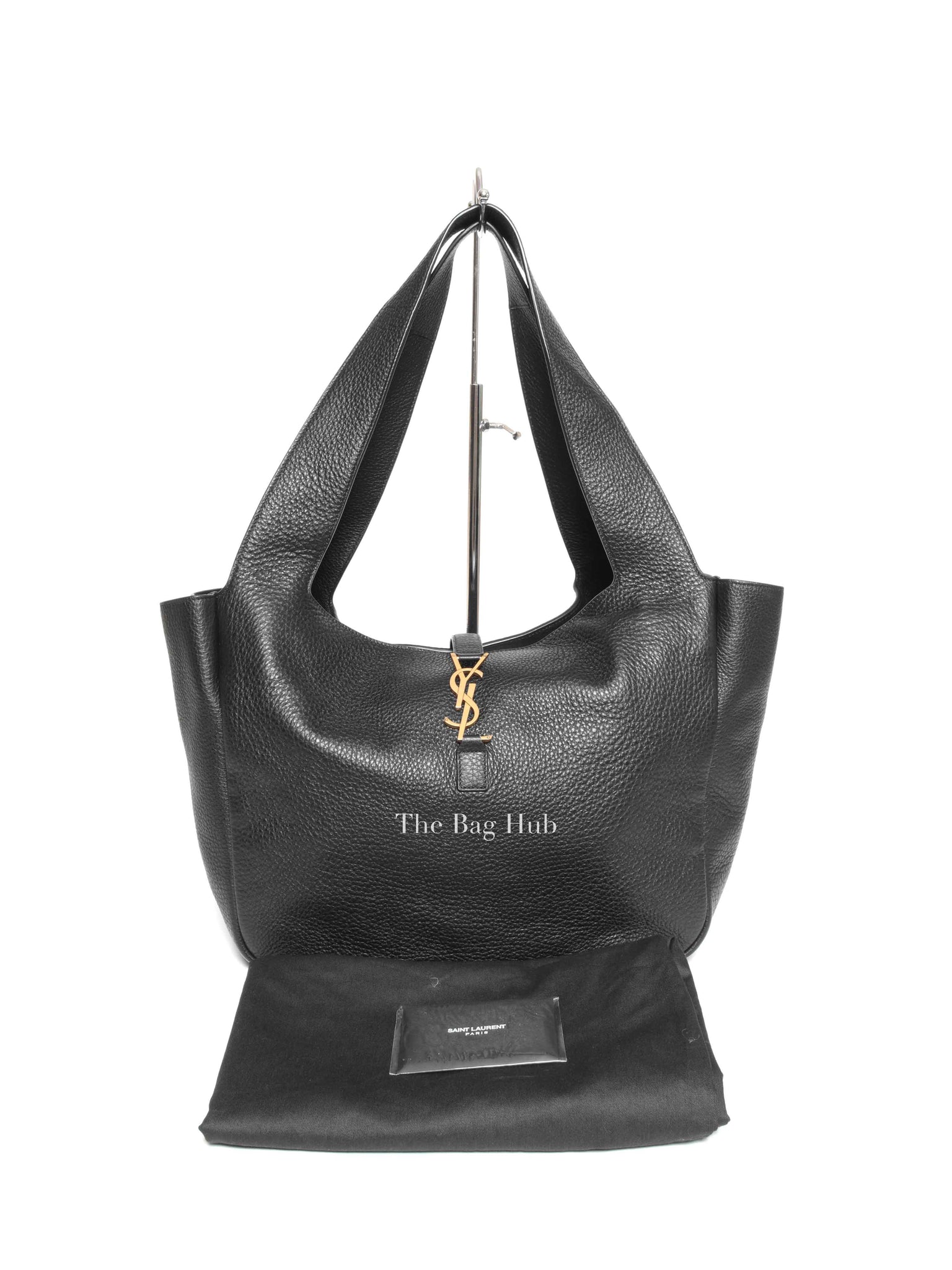 Saint Laurent Black Grained Leather Le 5 à 7 Bea Shoulder Bag