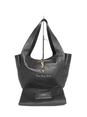 Saint Laurent Black Grained Leather Le 5 à 7 Bea Shoulder Bag