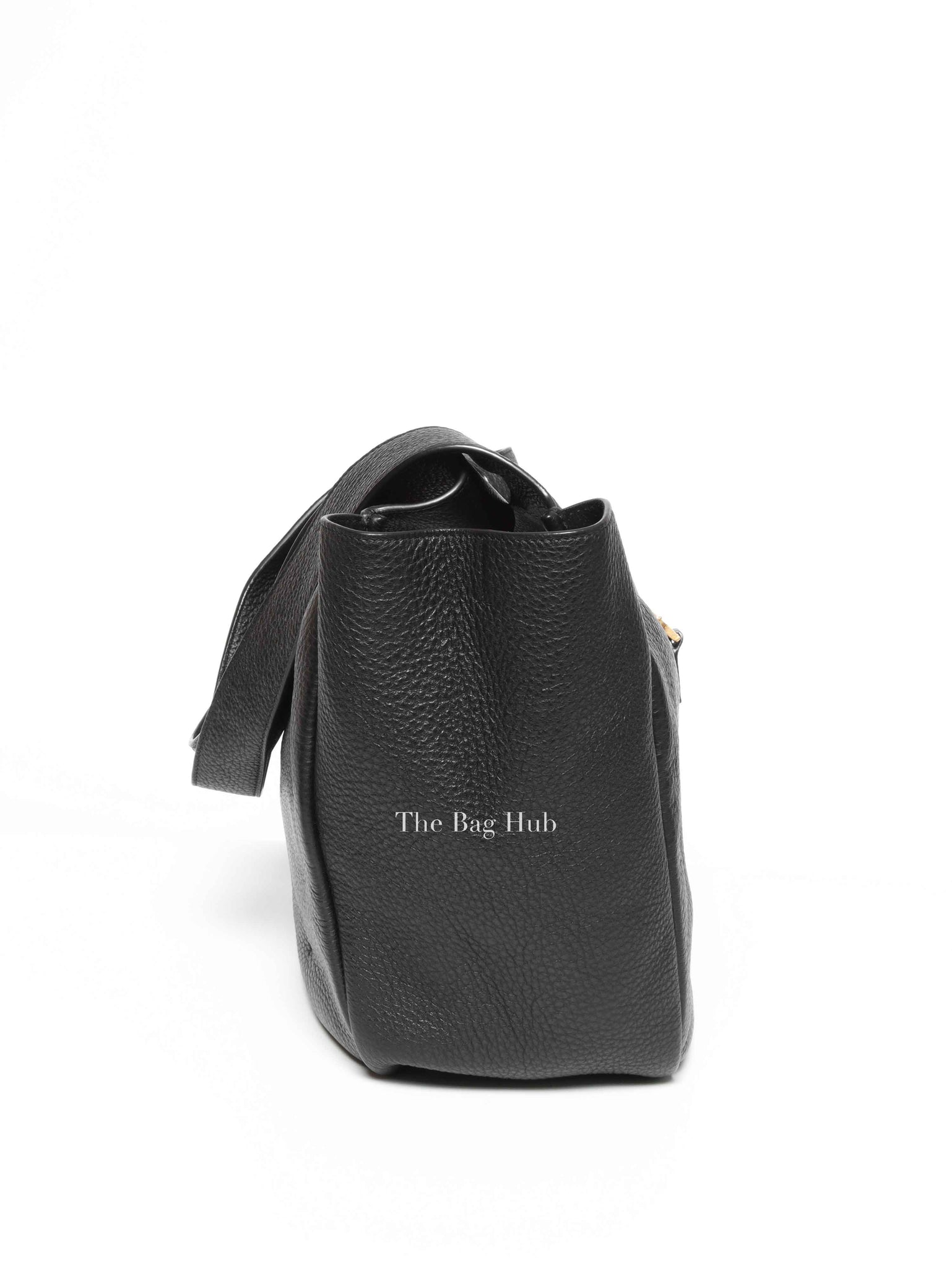 Saint Laurent Black Grained Leather Le 5 à 7 Bea Shoulder Bag