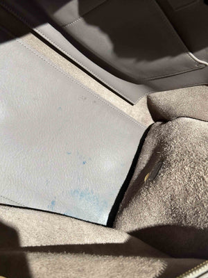Saint Laurent Gray Leather Medium Y Chyc Cabas Bag
