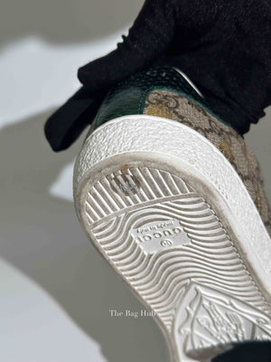 Gucci GG Supreme Monogram Bees Ace Web Sneakers Size 37.5