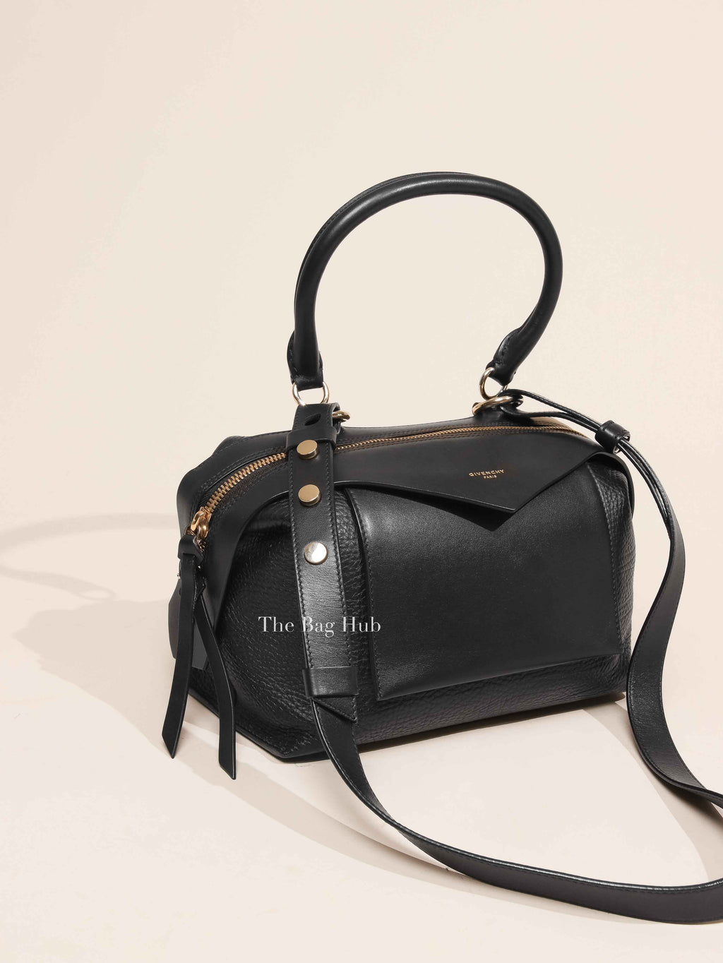 Givenchy Black Leather Small Sway Shoulder Bag
