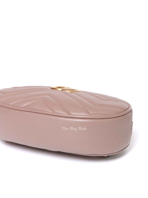 Gucci Dusty Pink Calfskin Matelasse GG Marmont Belt Bag Size 85