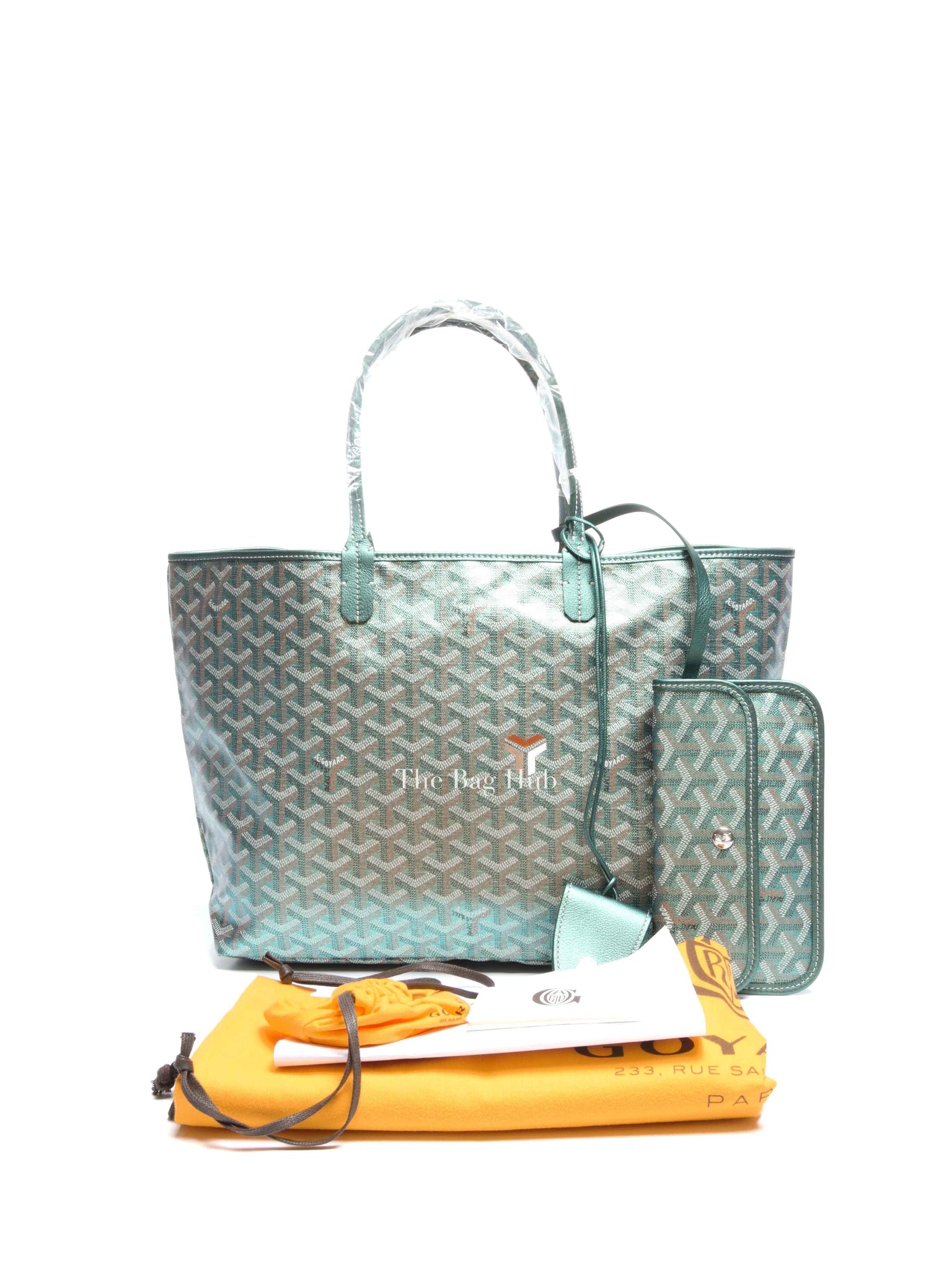 Goyard Pearly Green Goyardine Canvas St. Louis PM Bag