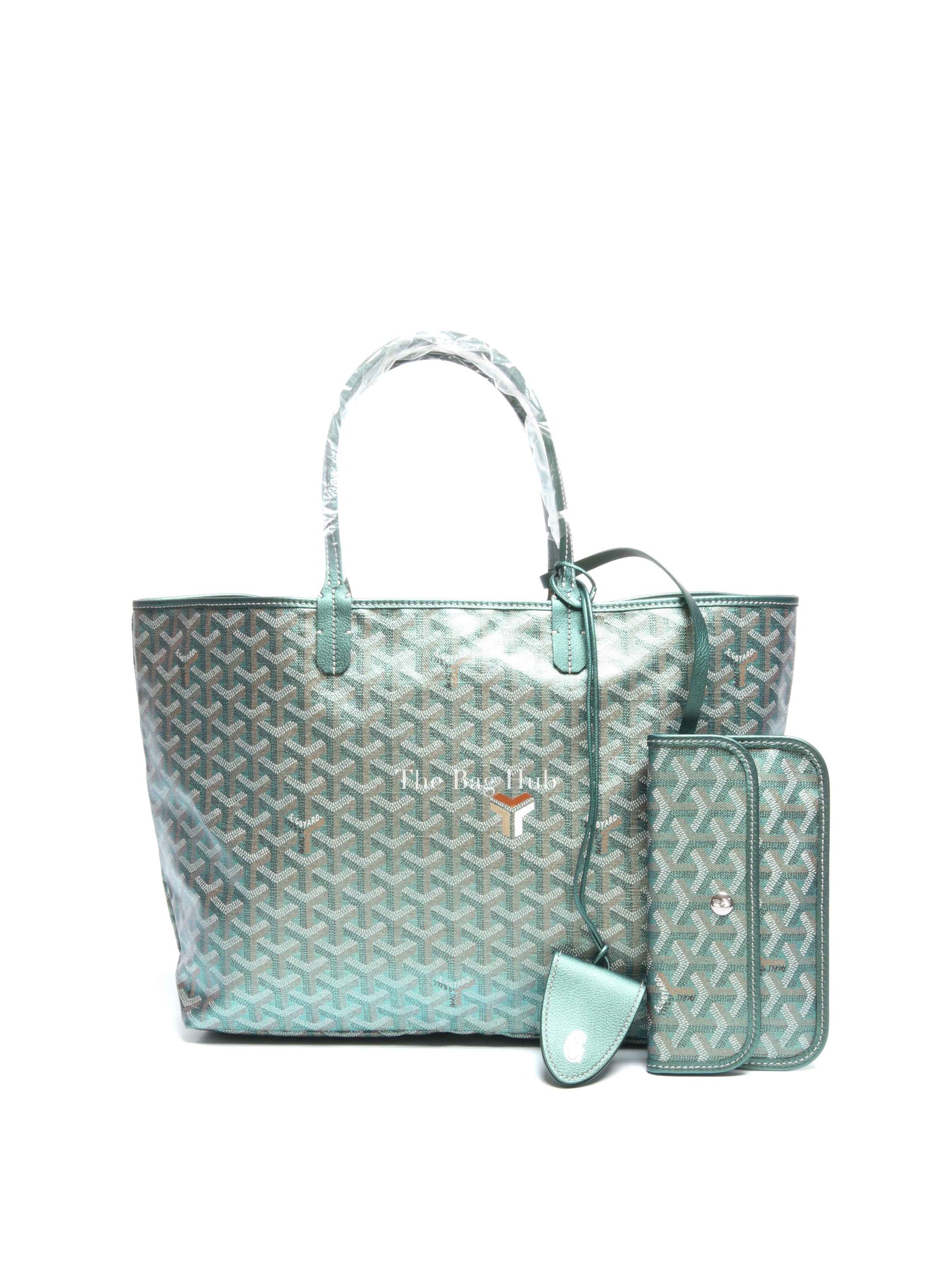 Goyard Pearly Green Goyardine Canvas St. Louis PM Bag