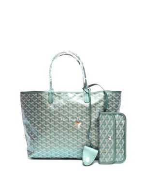 Goyard Pearly Green Goyardine Canvas St. Louis PM Bag