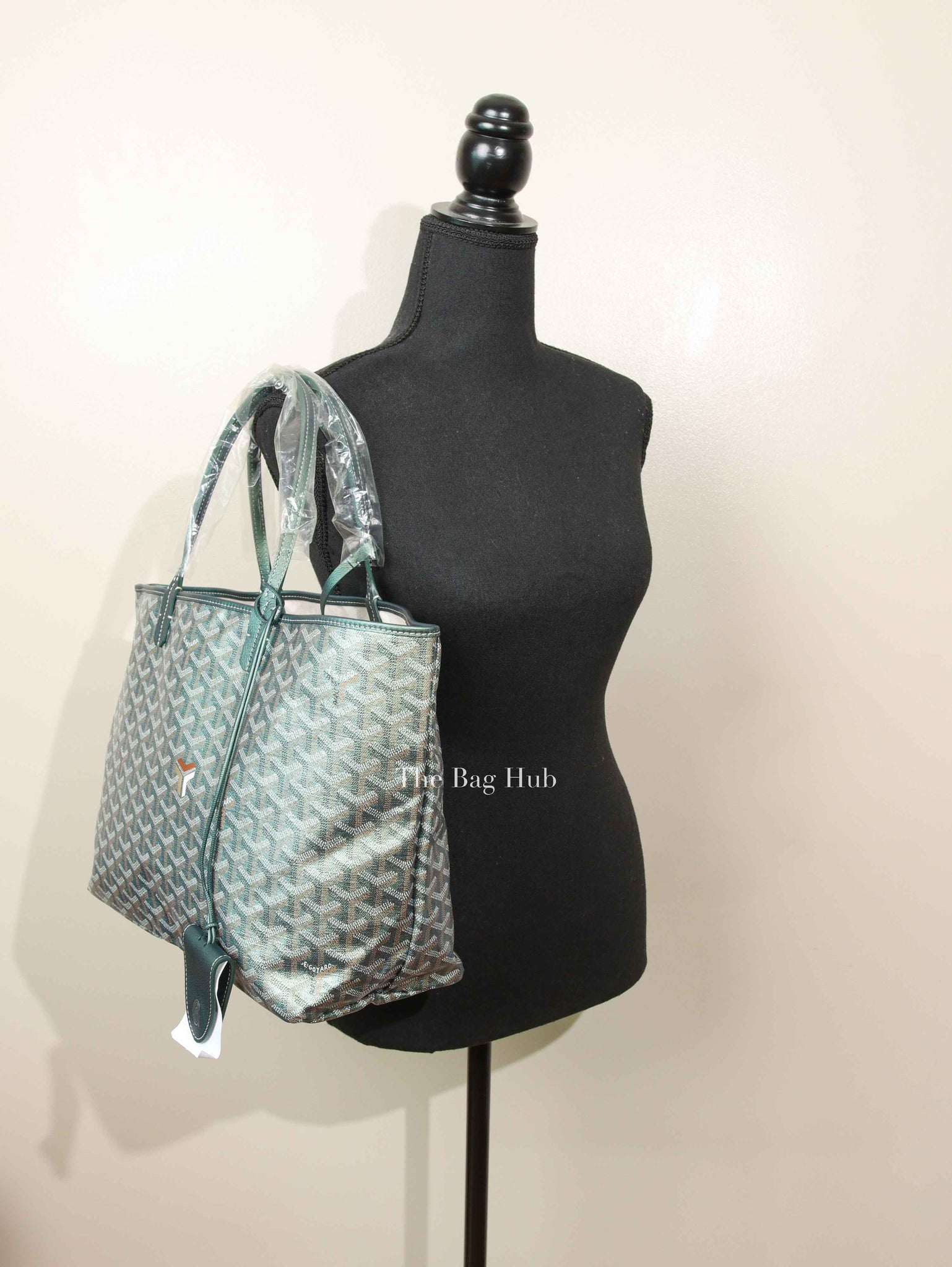 Goyard Pearly Green Goyardine Canvas St. Louis PM Bag