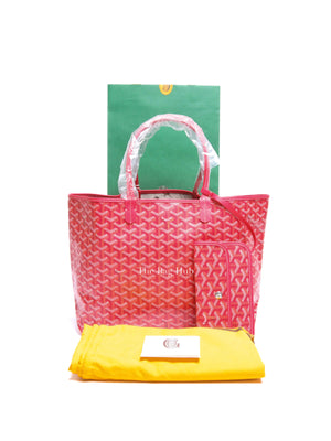 Goyard Fuchsia/Floral Canvas St. Louis Limited Edition PM Tote Bag