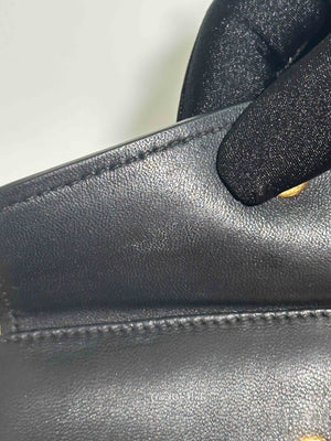 Miu Miu Black/White/Orange Leather Clutch Bag