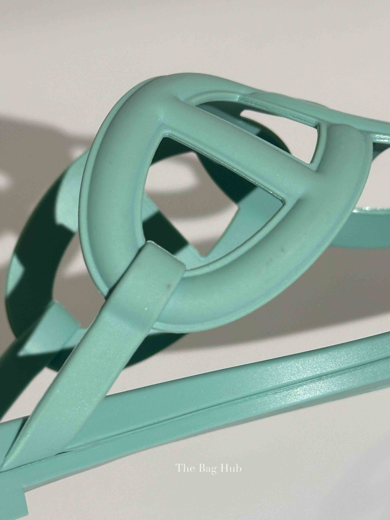 Hermes Vert Embrun Egerie Rubber Sandals Size 37