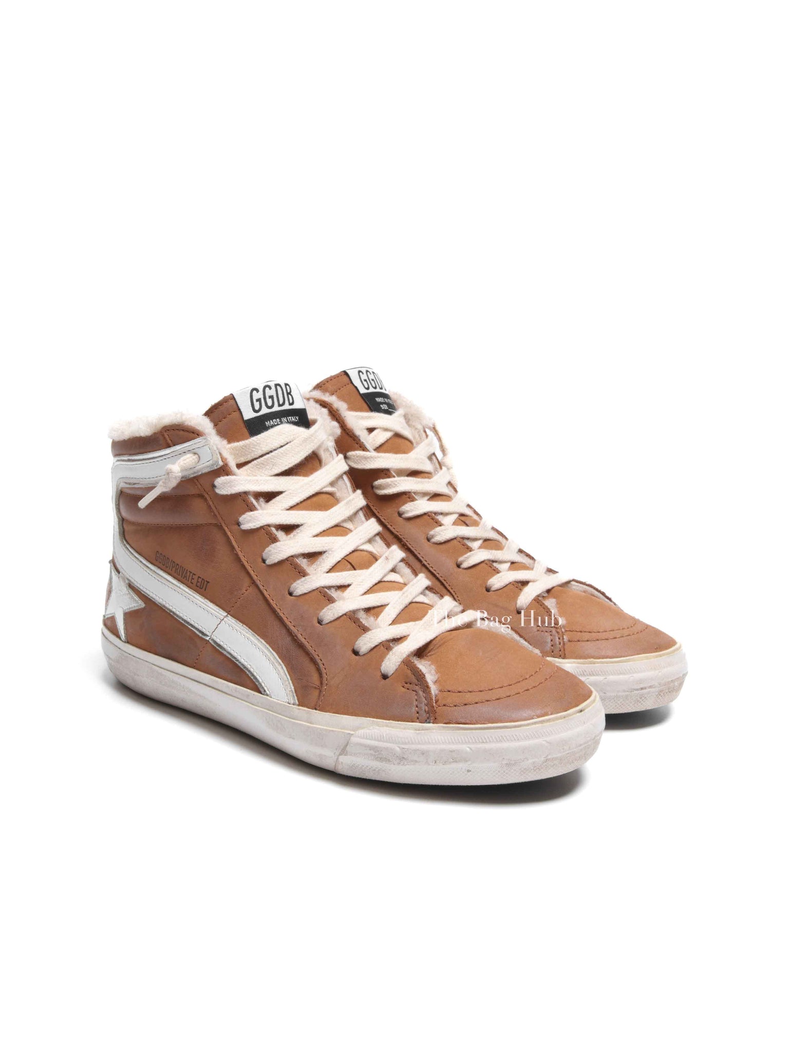 Golden Goose Brown Leather Limited Edition Slide Sneakers Women's Size 38