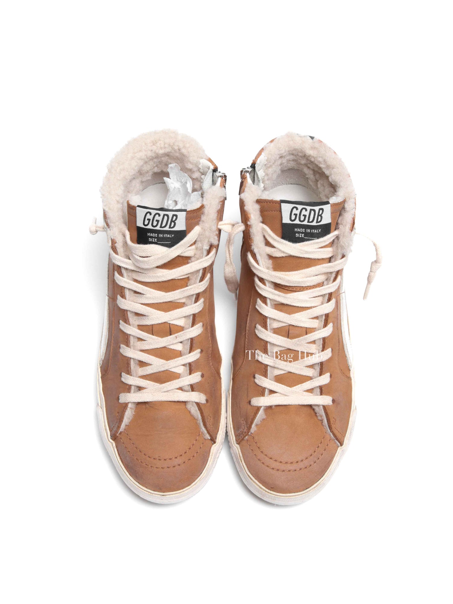Golden Goose Brown Leather Limited Edition Slide Sneakers Women's Size 38
