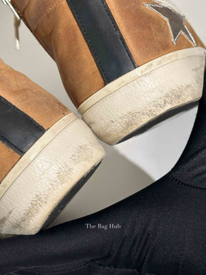 Golden Goose Brown Leather Limited Edition Slide Sneakers Women's Size 38