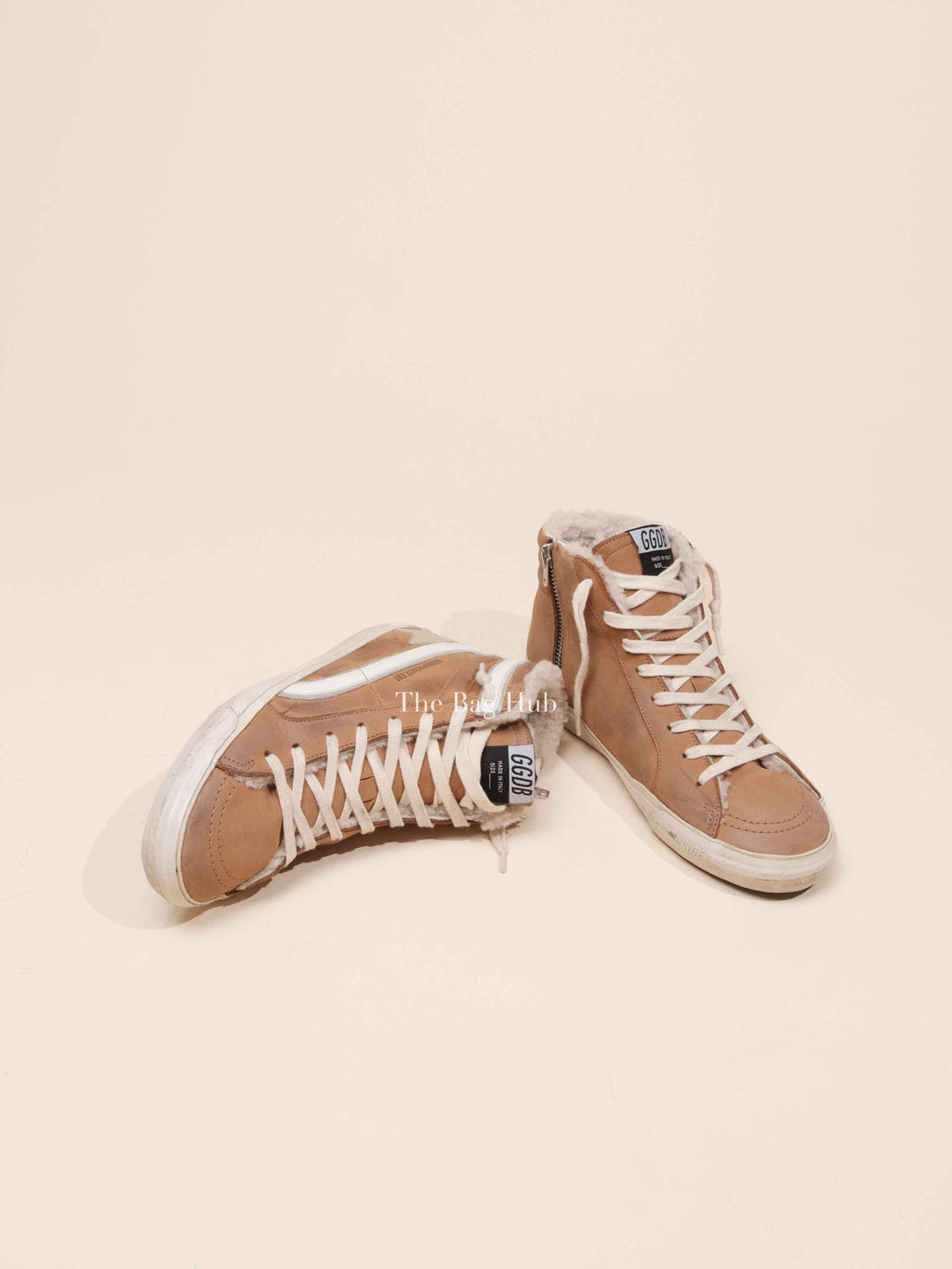 Golden Goose Brown Leather Limited Edition Slide Sneakers Women's Size 38
