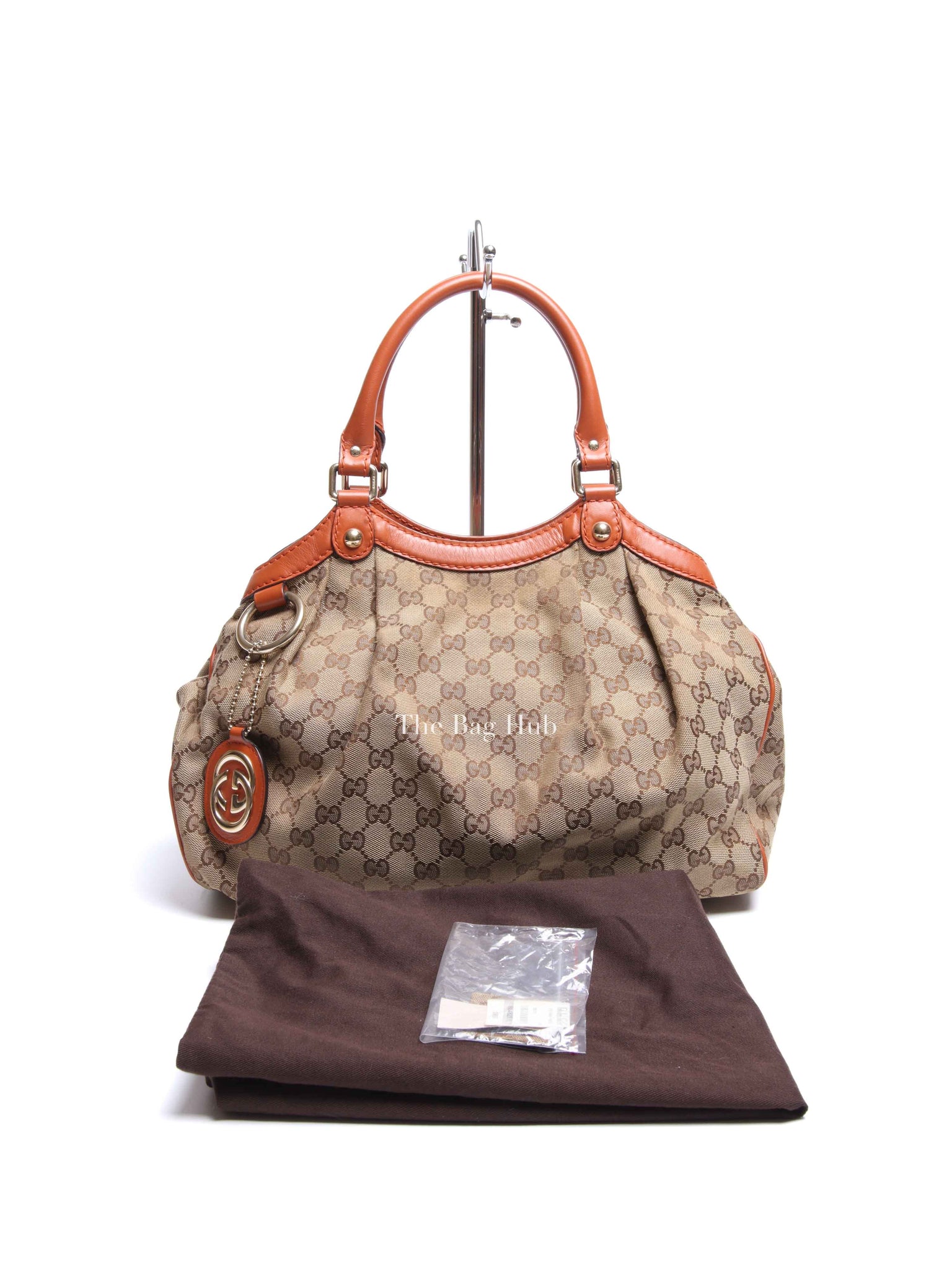 Gucci Beige/Brown GG Canvas and Leather Medium Sukey Tote Bag