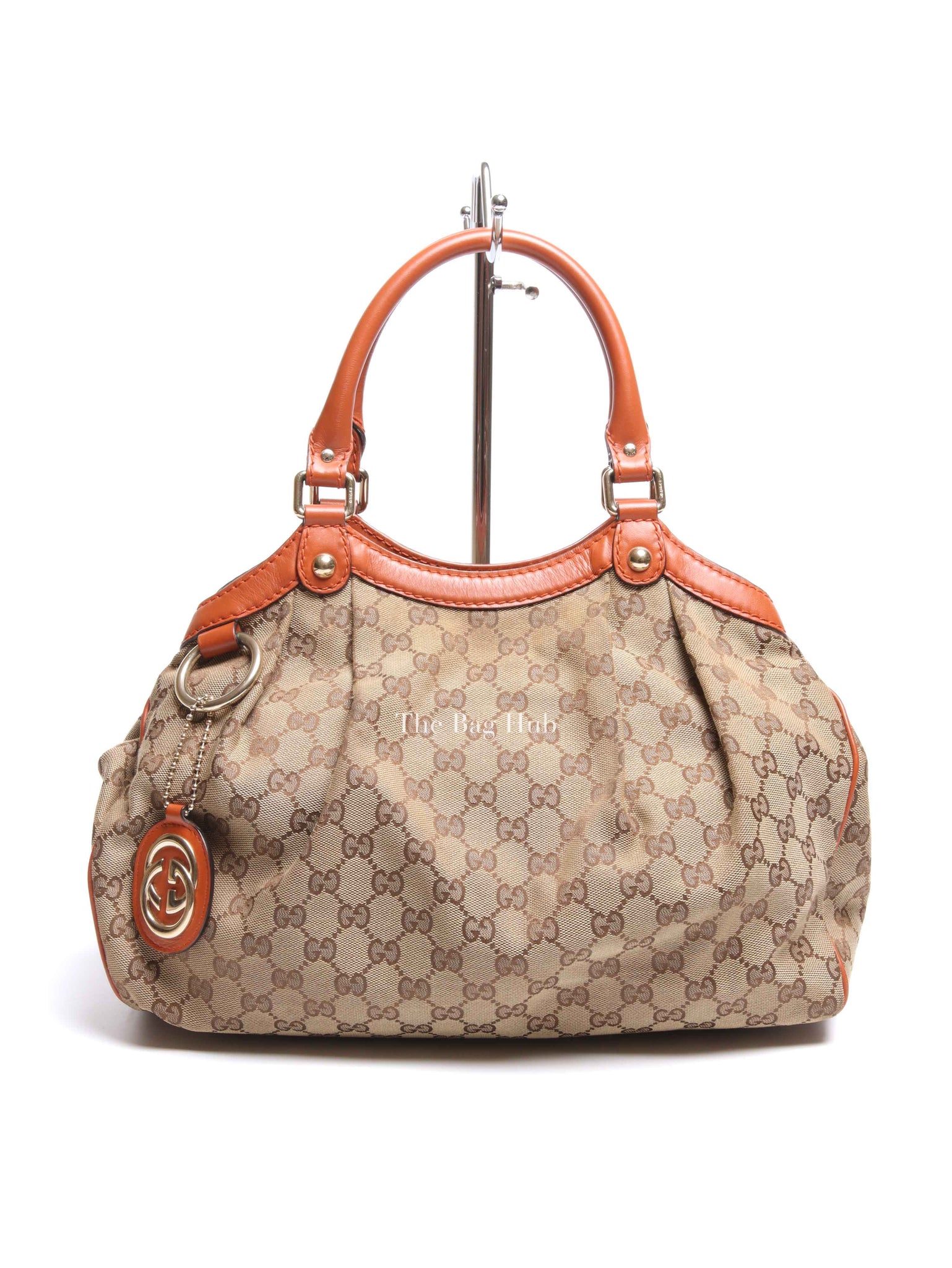 Gucci Beige/Brown GG Canvas and Leather Medium Sukey Tote Bag